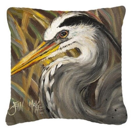 Carolines Treasures Carolines Treasures JMK1229PW1414 Blue Heron Canvas Fabric Decorative Pillow JMK1229PW1414
